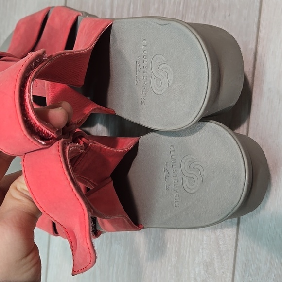 Cloudsteppers by Clarks Women. Oral Caddel Leather Wedge Sandals shoes sz 10M - Picture 8 of 12